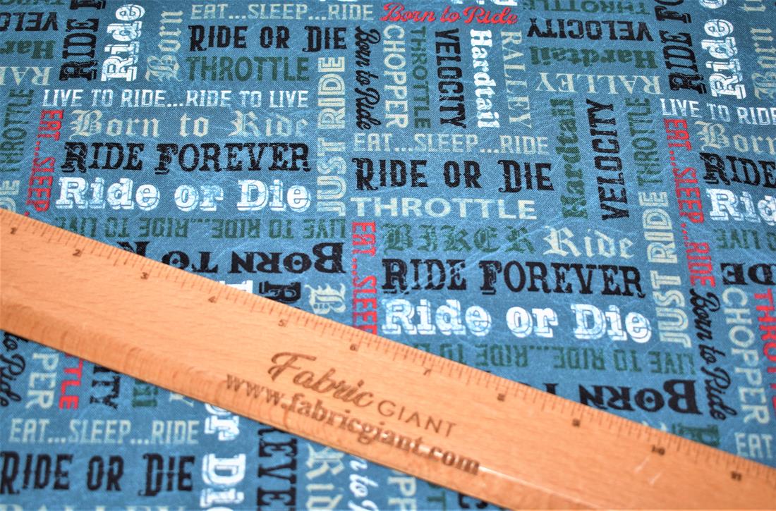 Navy Printed Cotton Fabric