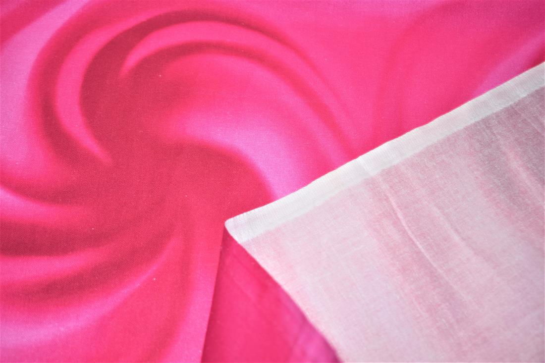 Pink Printed Cotton Fabric