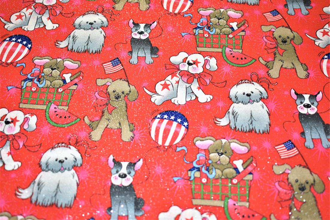 Red Printed Cotton Fabric