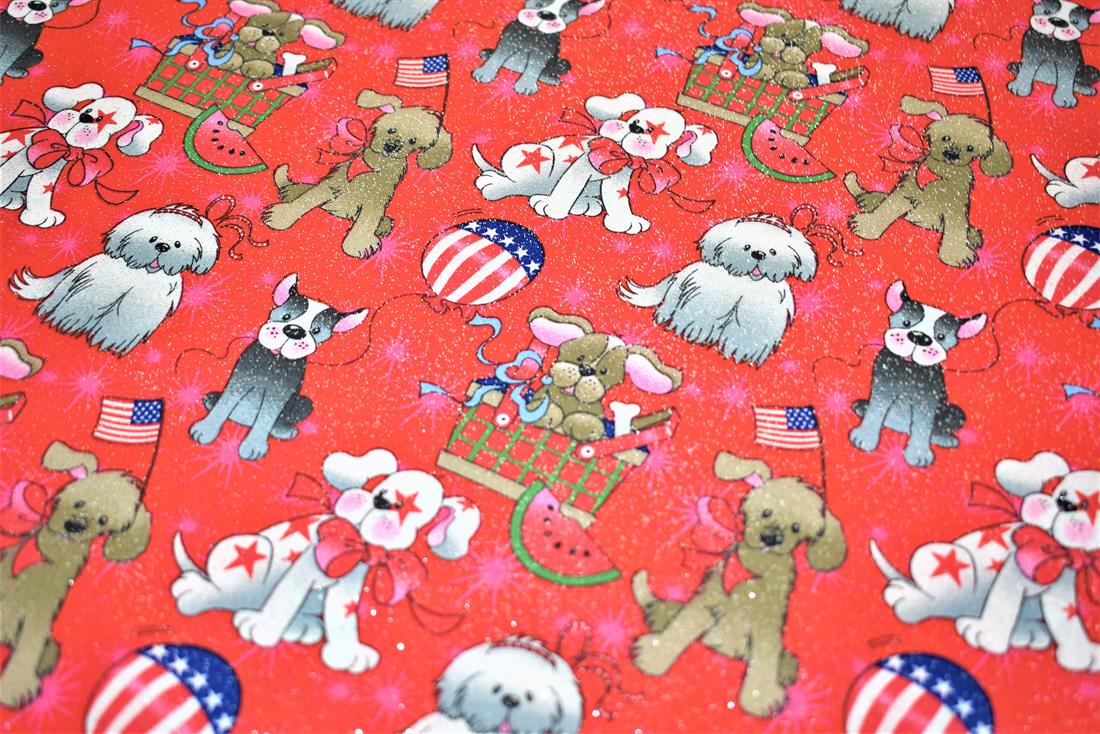 Red Printed Cotton Fabric