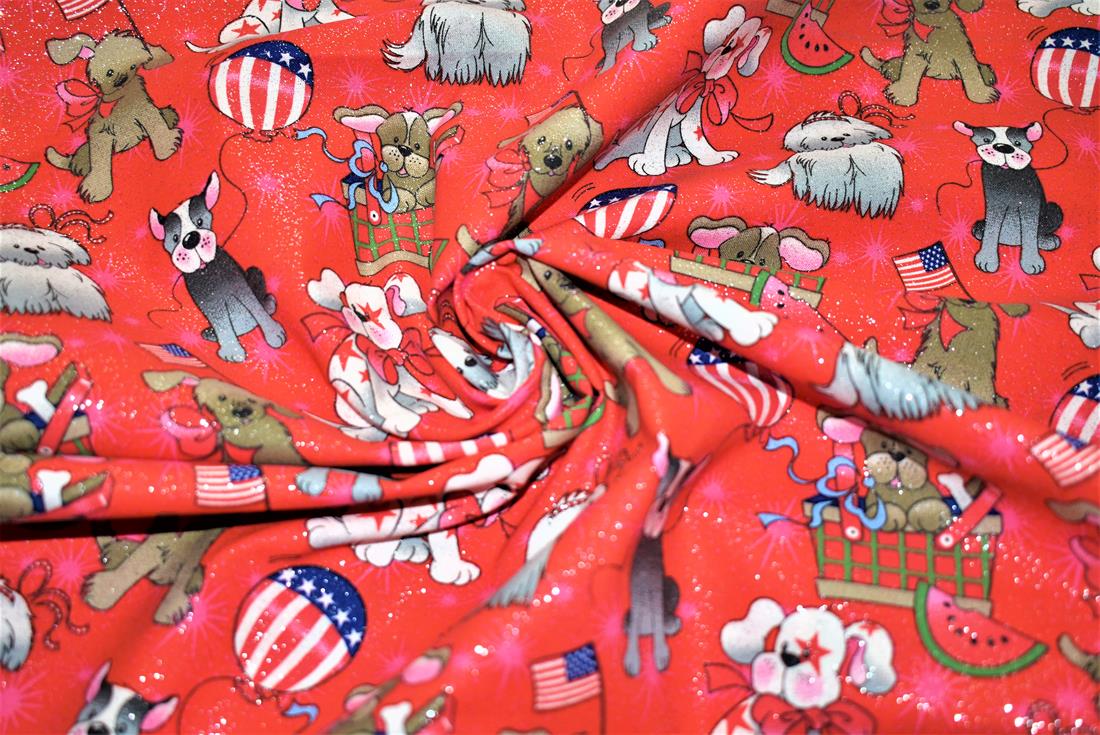 Red Printed Cotton Fabric