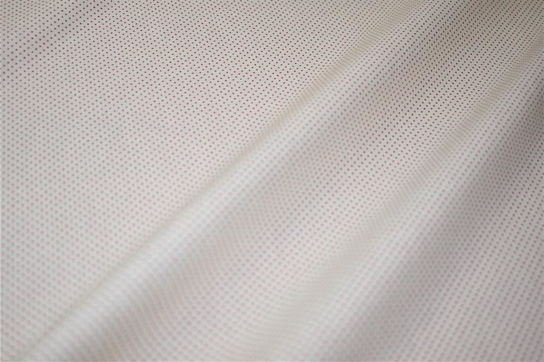 Cream & Red Pin Spots Printed 100% Cotton Poplin Fabric