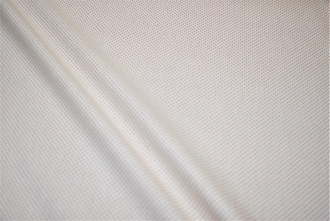 Cream & Red Pin Spots Printed 100% Cotton Poplin Fabric