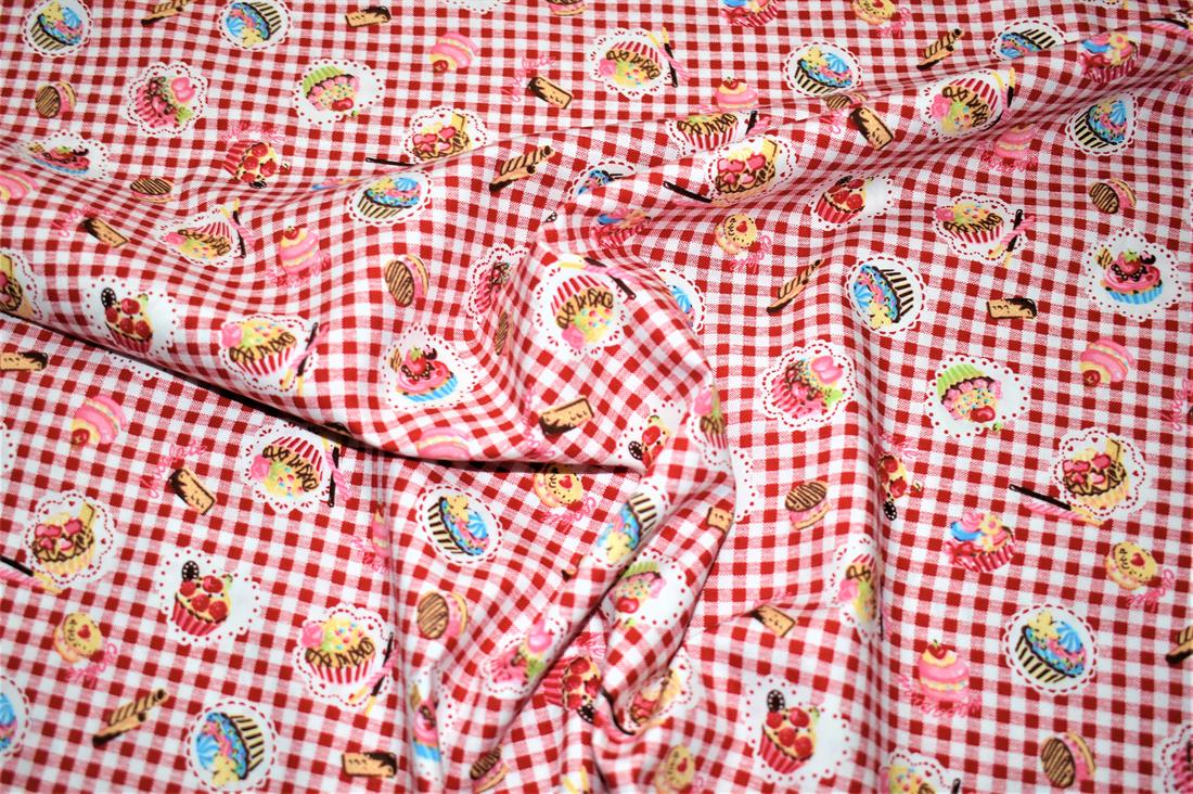 Cup Cake Print Fabric