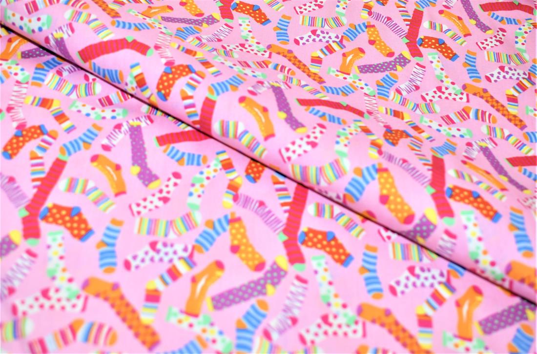 Socks 100% Printed Crafty Cottons Poplin Fabric