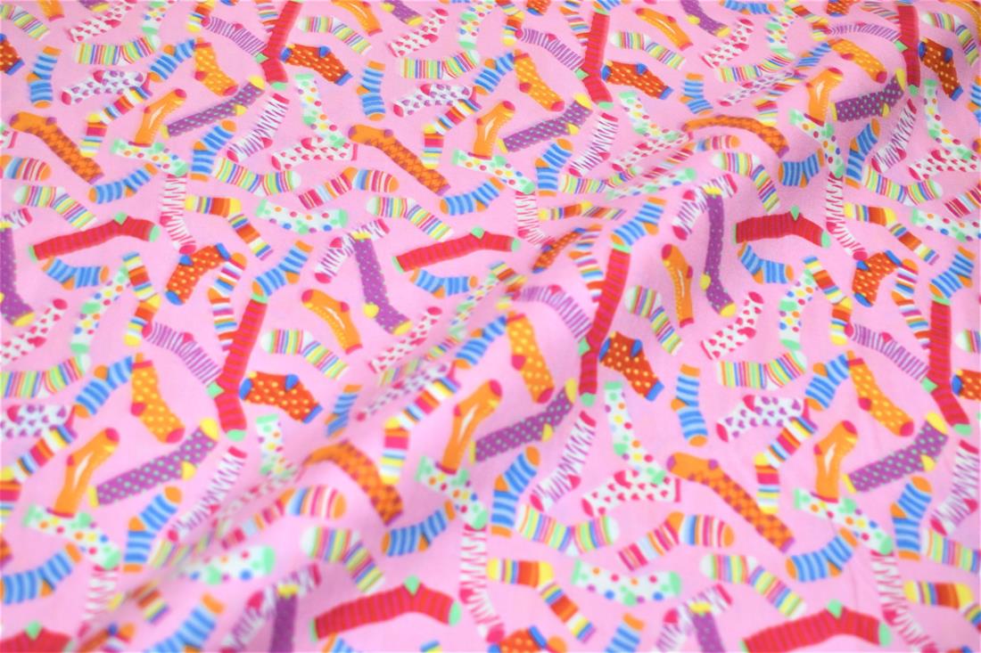 Socks 100% Printed Crafty Cottons Poplin Fabric