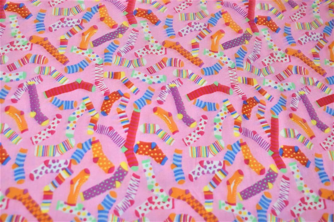 Socks 100% Printed Crafty Cottons Poplin Fabric
