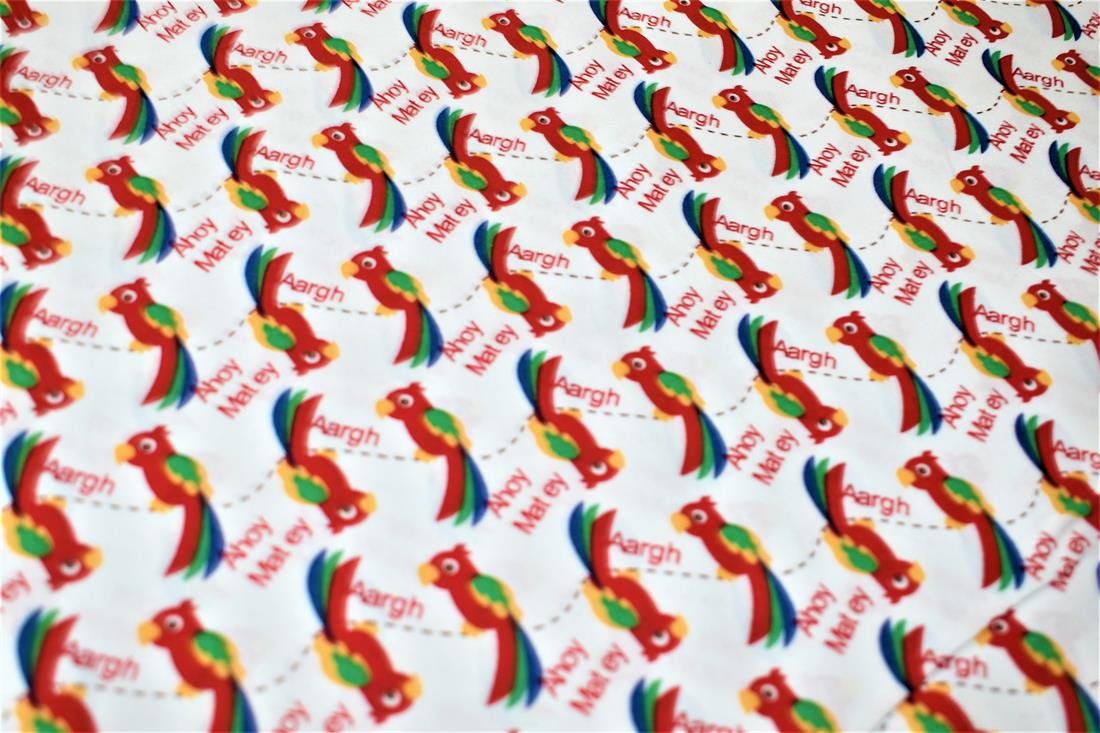 Parrots Printed 100% Cotton Poplin Fabric