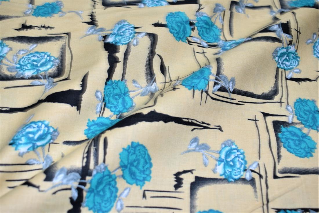 Rose Printed 100% Cotton Poplin Fabric