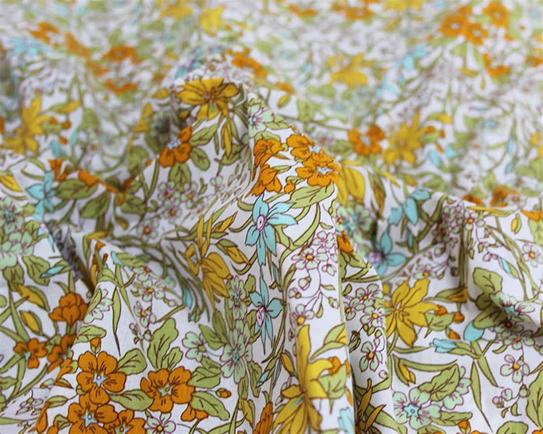 Summer Field Floral Cotton Poplin