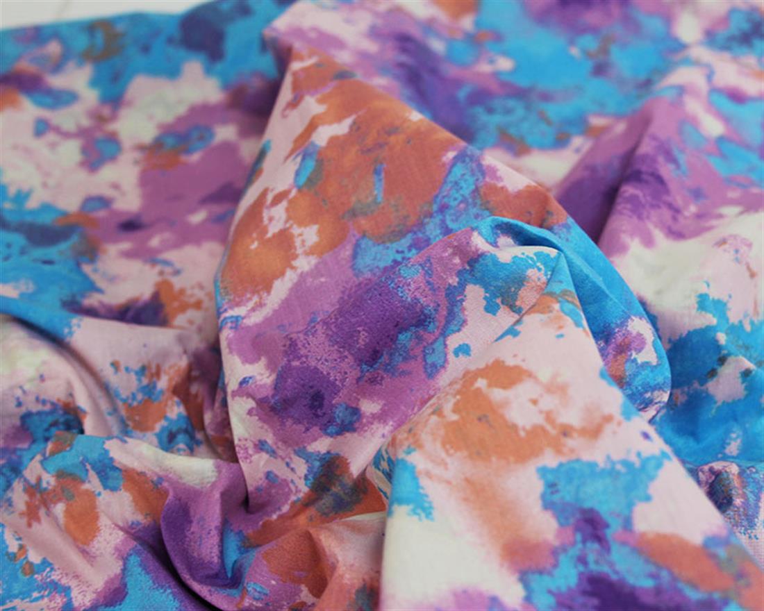 Tie-Dye Inspired Cotton Poplin
