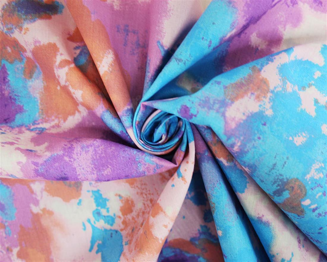 Tie-Dye Inspired Cotton Poplin