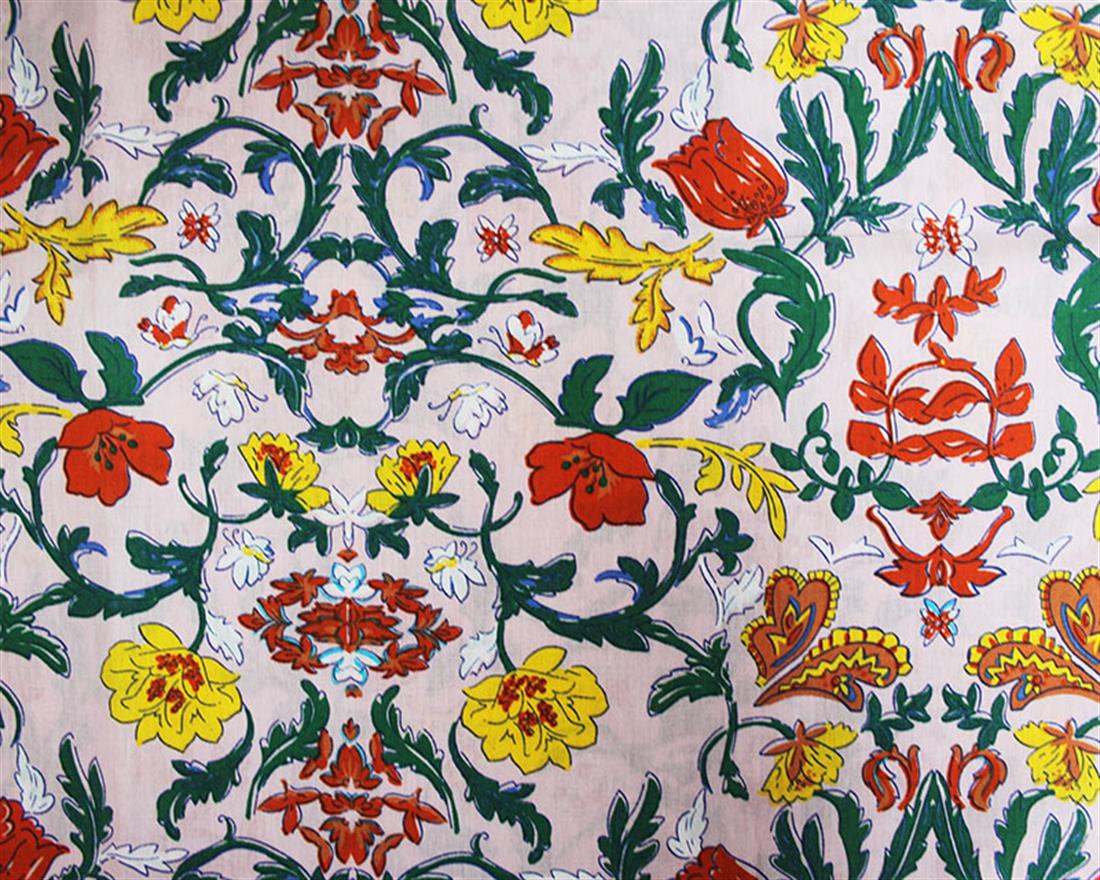 Cream Arts And Crafts Decorative Cotton Poplin
