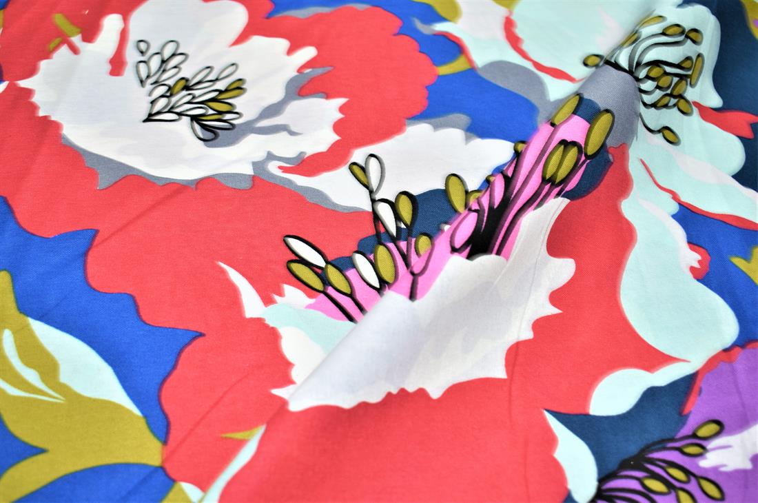Printed 100% Cotton Fabirc Flower Design Clearance