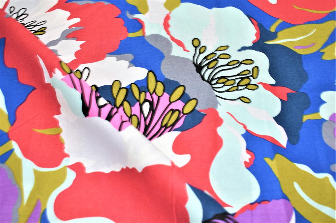 Printed 100% Cotton Fabirc Flower Design Clearance