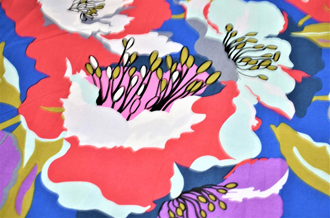 Printed 100% Cotton Fabirc Flower Design Clearance