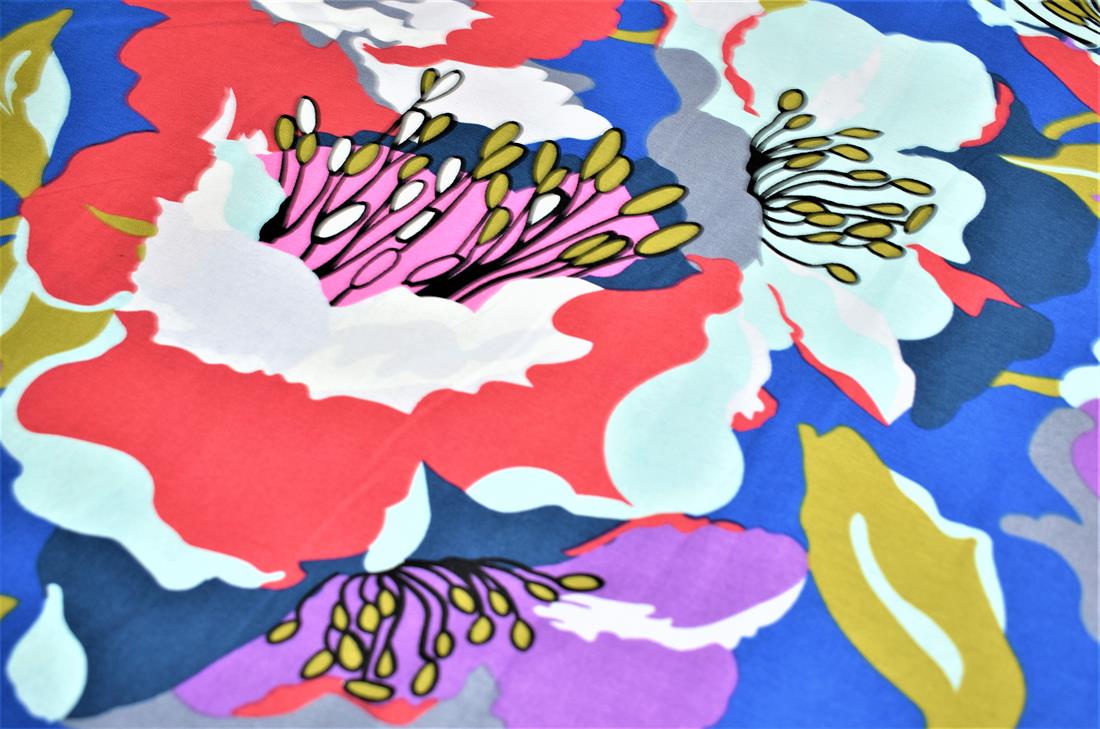Printed 100% Cotton Fabirc Flower Design Clearance