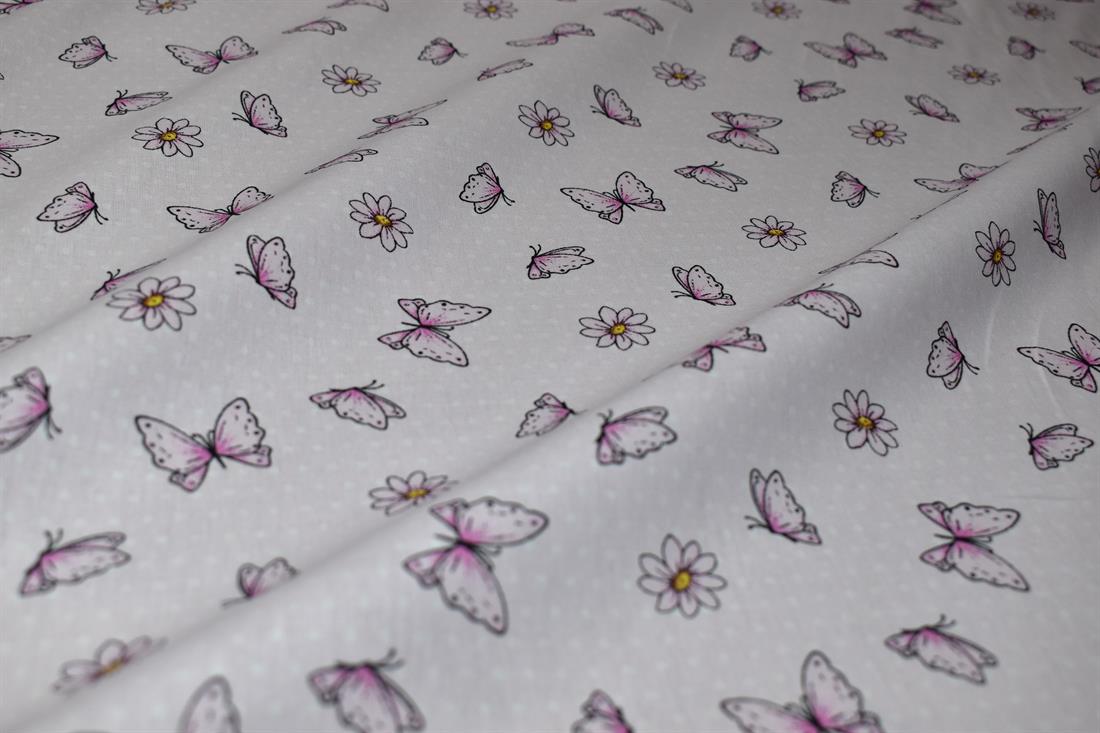 Pinspot Butterfly Cotton Poplin