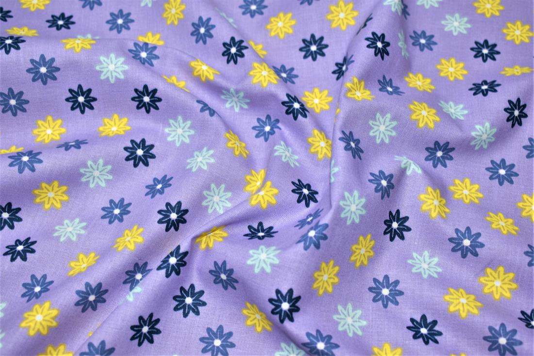 Lilac Printed 100% Crafty Cotton Fabirc Clearance