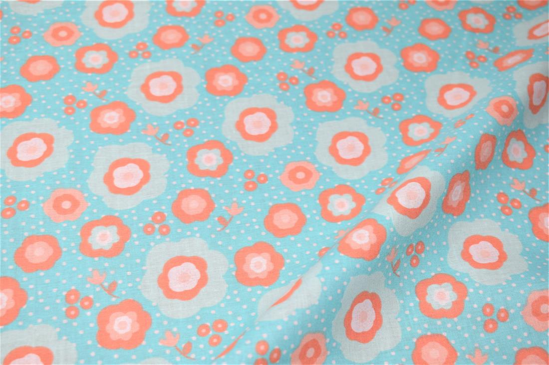 Baby Blue Printed 100% Crafty Cotton Fabirc Clearance