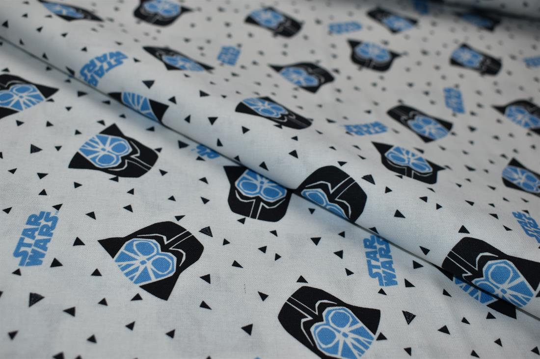 White Star Wars Printed 100% Cotton Fabric