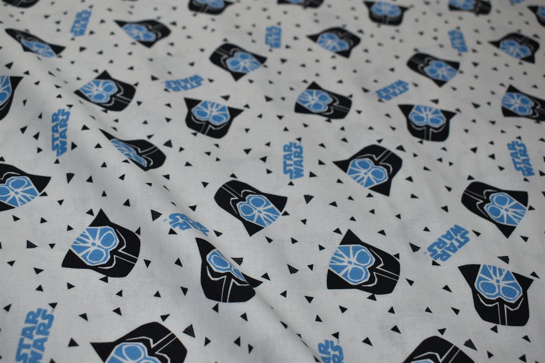 White Star Wars Printed 100% Cotton Fabric