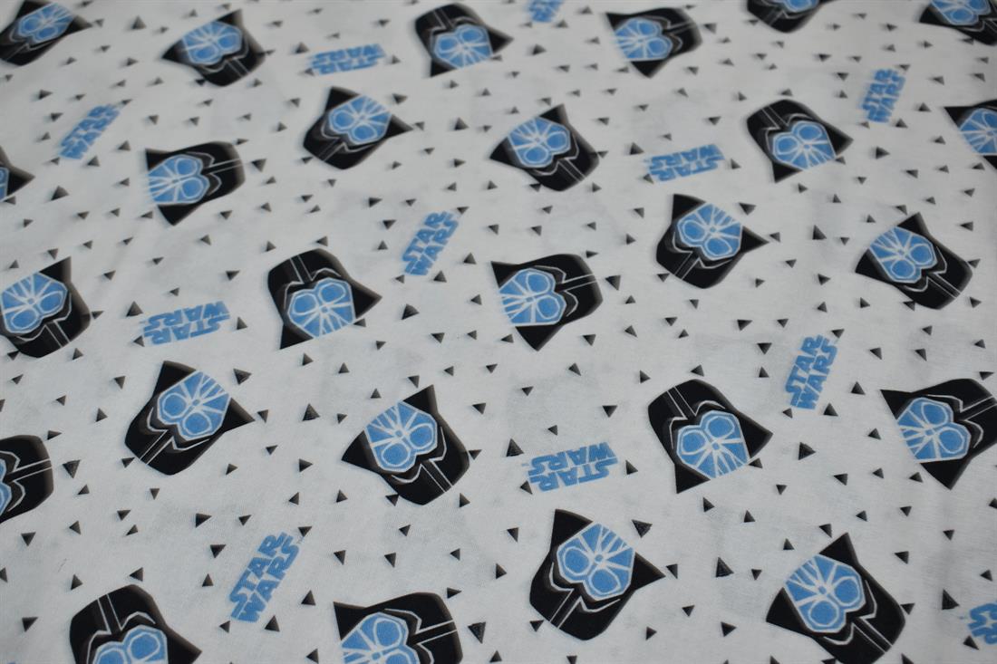 White Star Wars Printed 100% Cotton Fabric