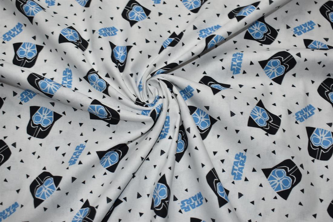 White Star Wars Printed 100% Cotton Fabric