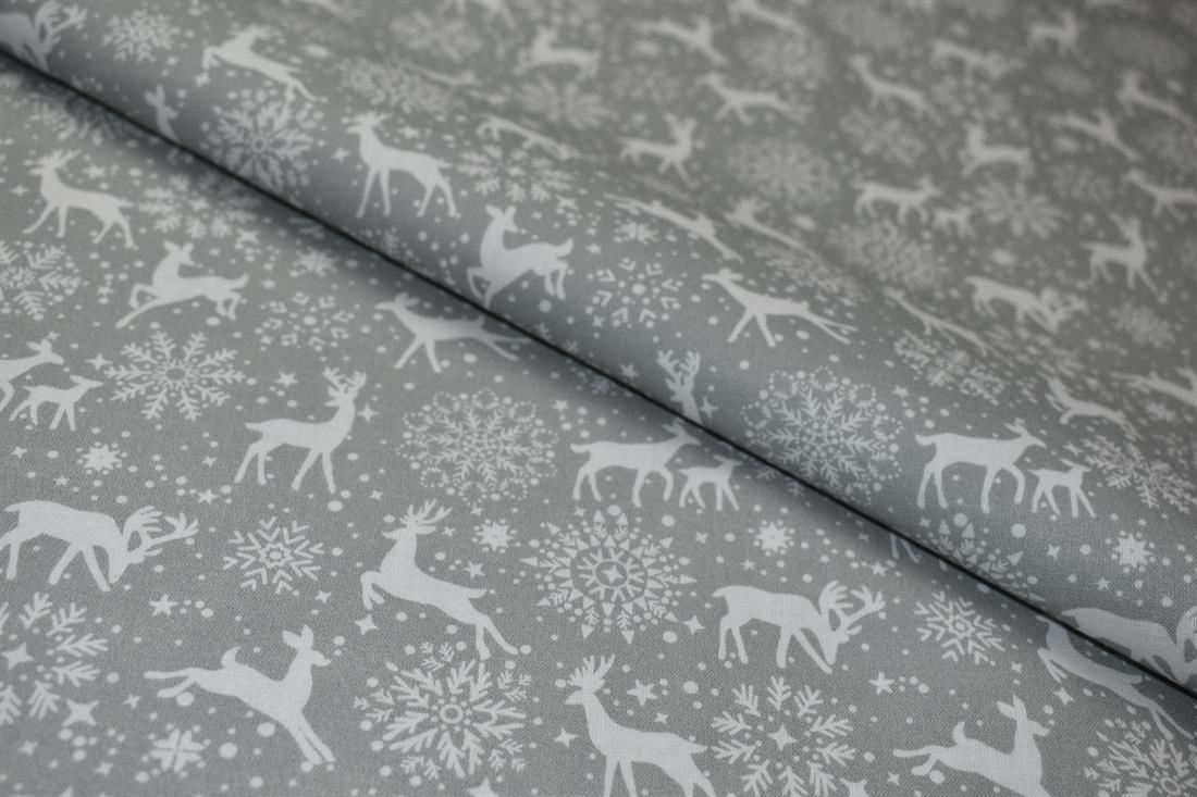 Winter Reindeer Printed Christmas Fabric