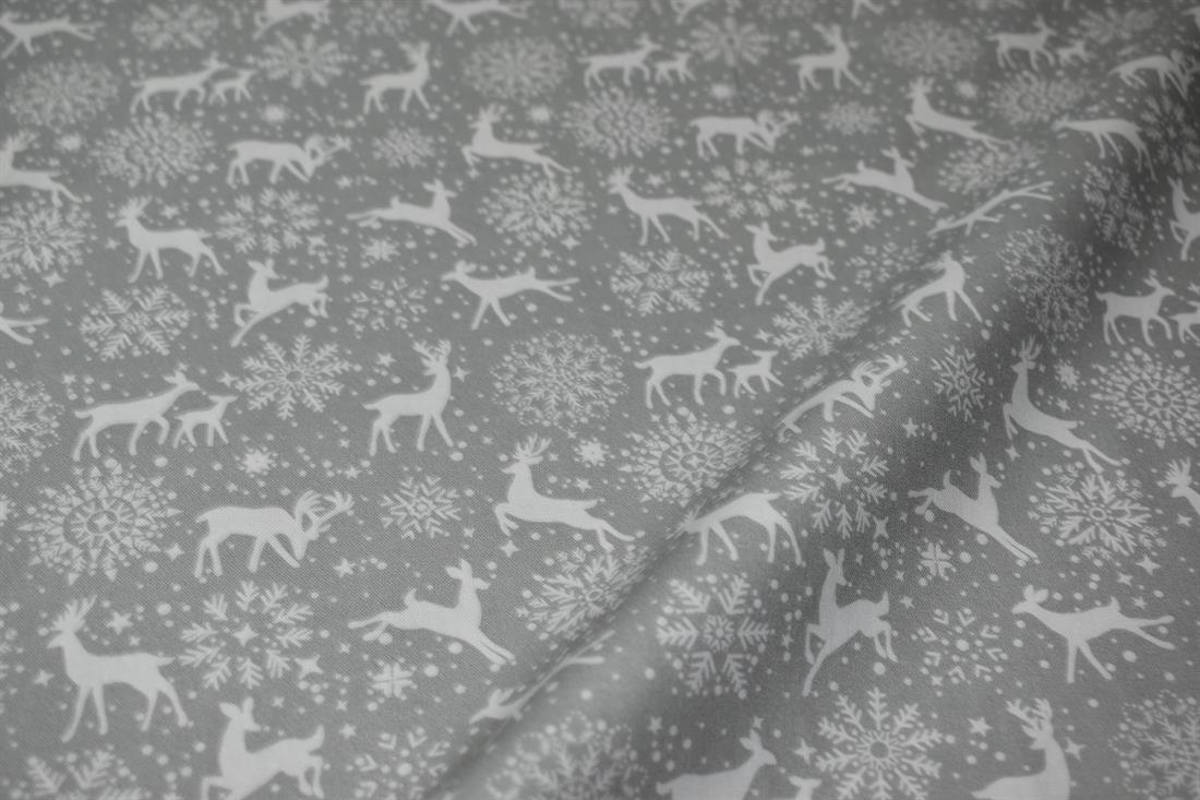 Winter Reindeer Printed Christmas Fabric
