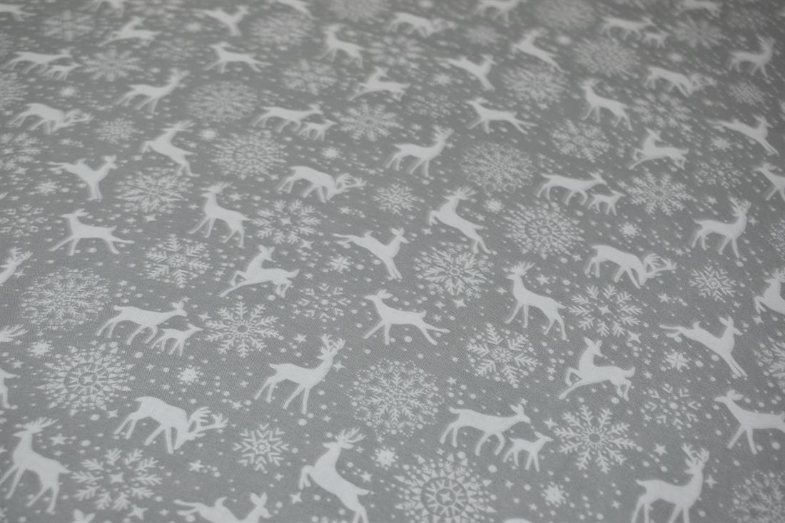 Winter Reindeer Printed Christmas Fabric