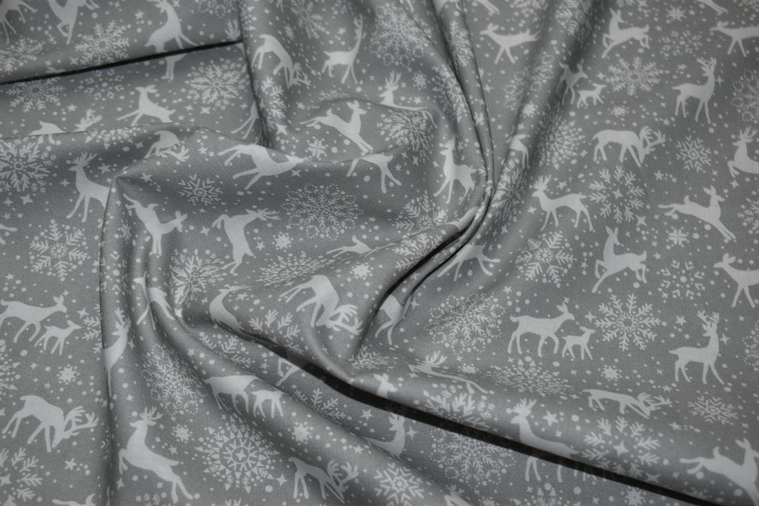 Winter Reindeer Printed Christmas Fabric