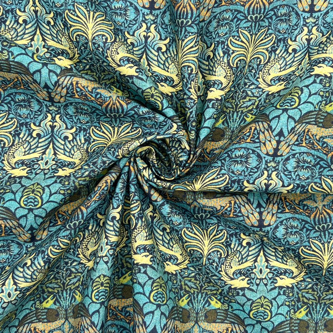 Peacock & Dragon Peacock and Dragon William Morris 100% Cotton Fabric