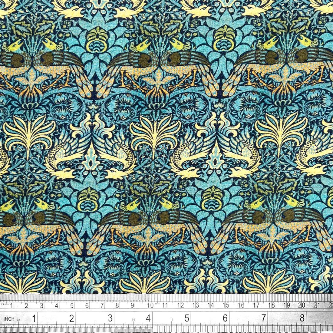 Peacock & Dragon Peacock and Dragon William Morris 100% Cotton Fabric