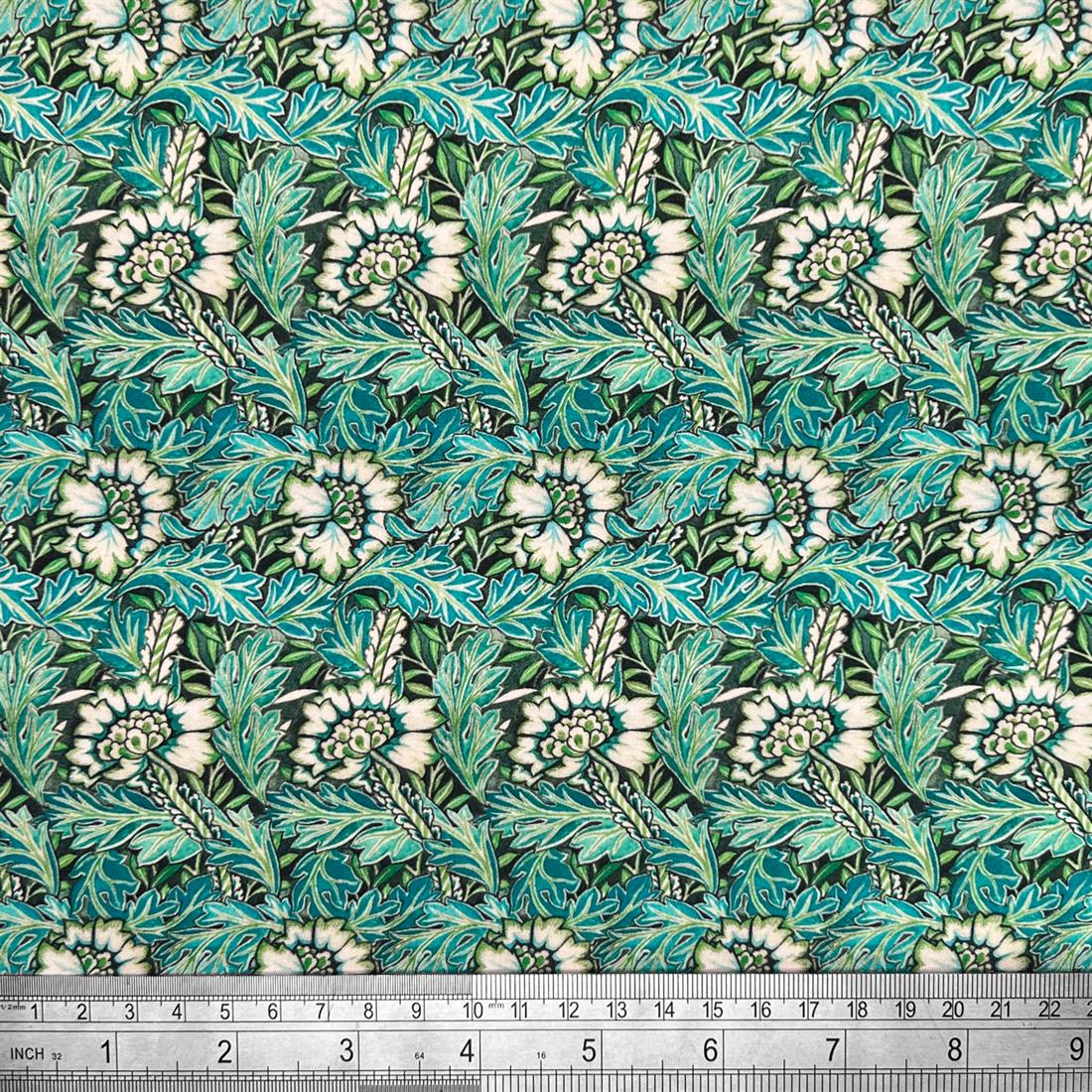 Vintage Anemone Flower William Morris 100% Cotton Fabric
