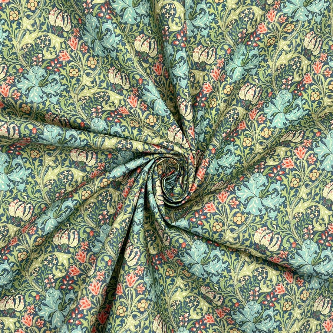 Golden Lily William Morris 100% Cotton Fabric