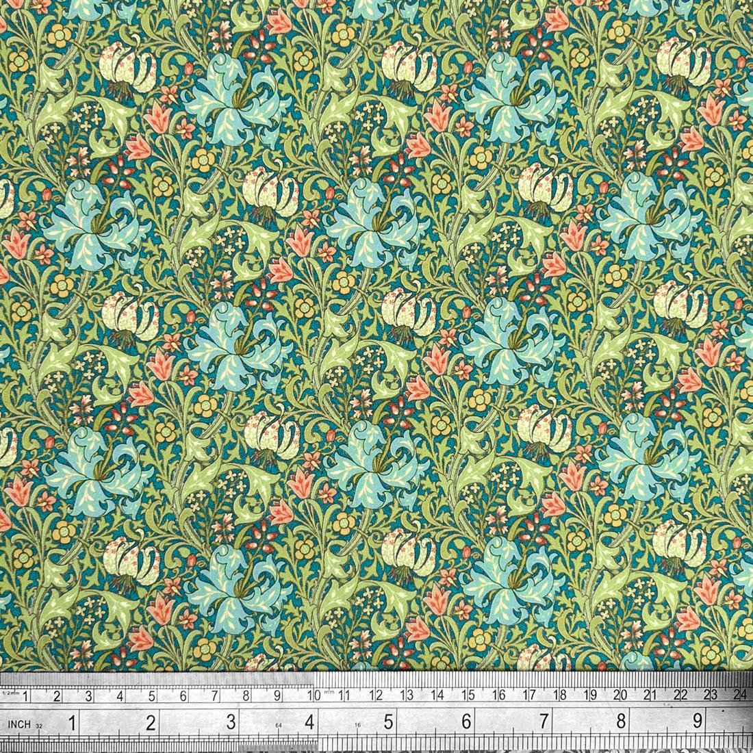 Golden Lily William Morris 100% Cotton Fabric