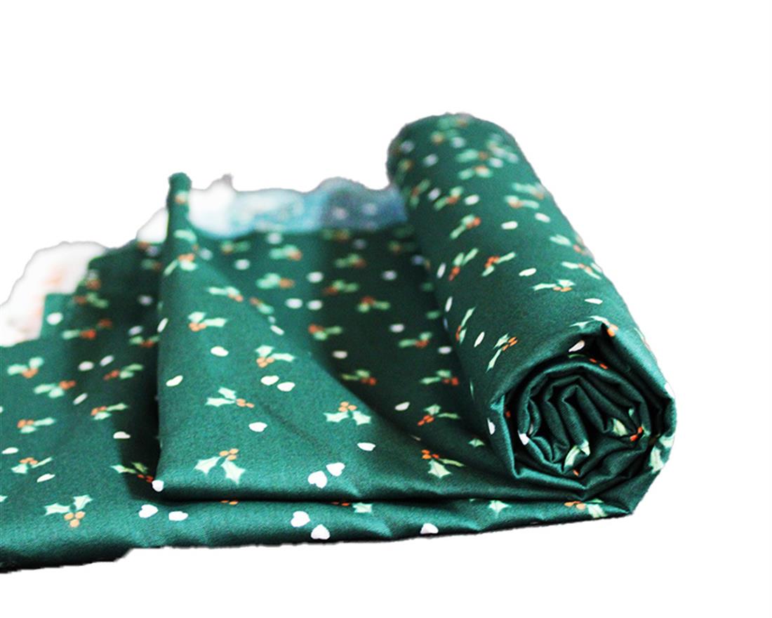 Hearts and Holly Christmas Cotton Is a Soft Fabric