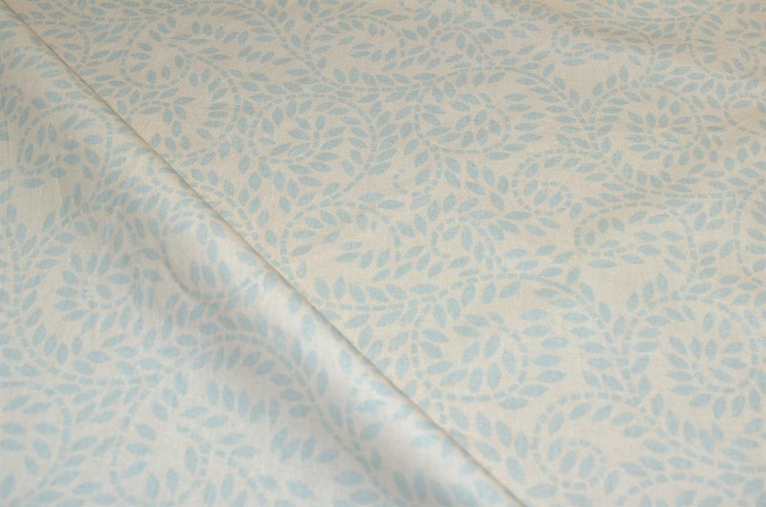 Beige & Sage Printed 100% Cotton Fabric