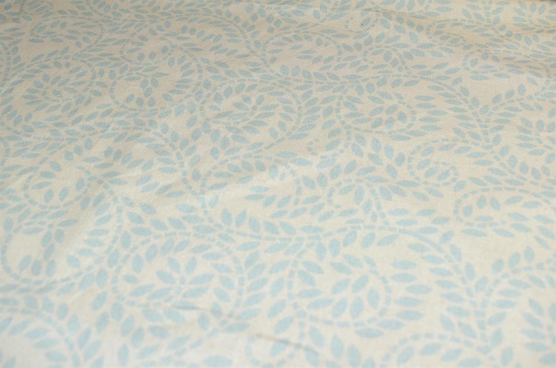 Beige & Sage Printed 100% Cotton Fabric