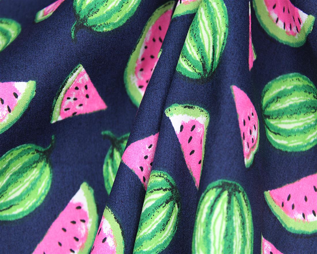 Painted Watermelon Cotton Poplin