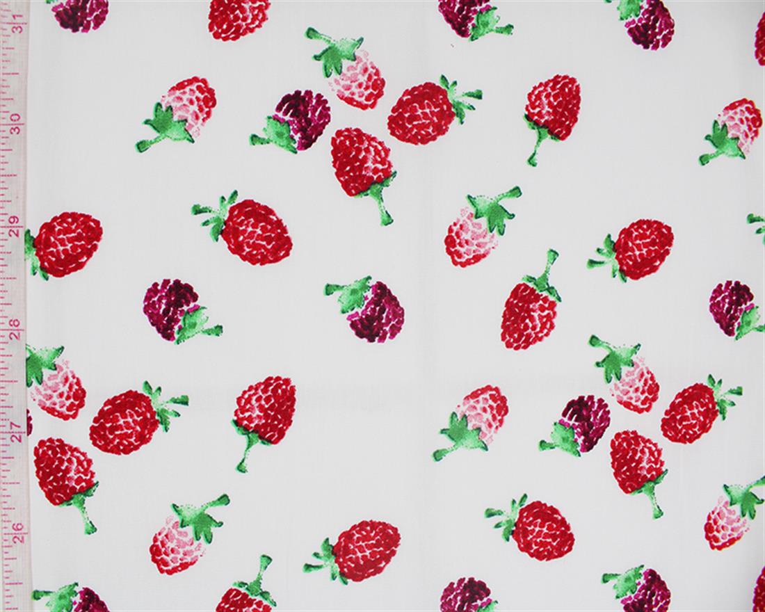 Painted Raspberry Cotton Poplin