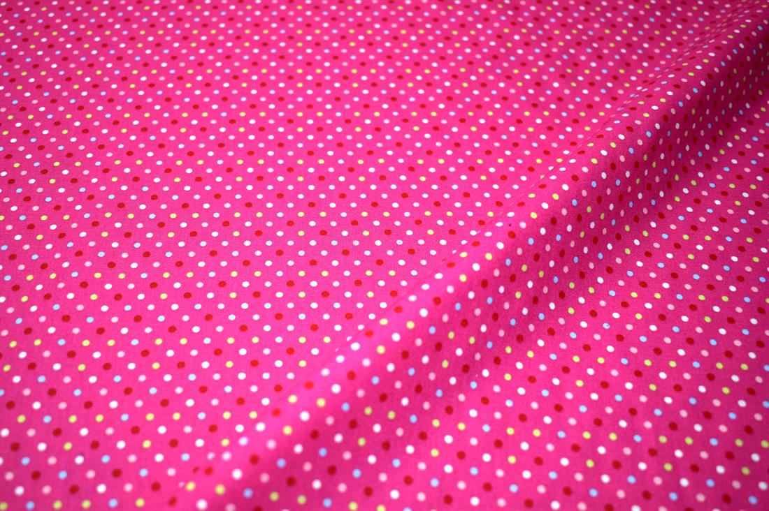 Contrast Spotty Cotton Poplin