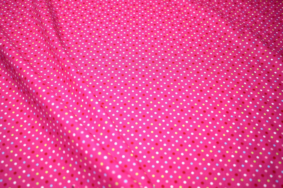 Contrast Spotty Cotton Poplin