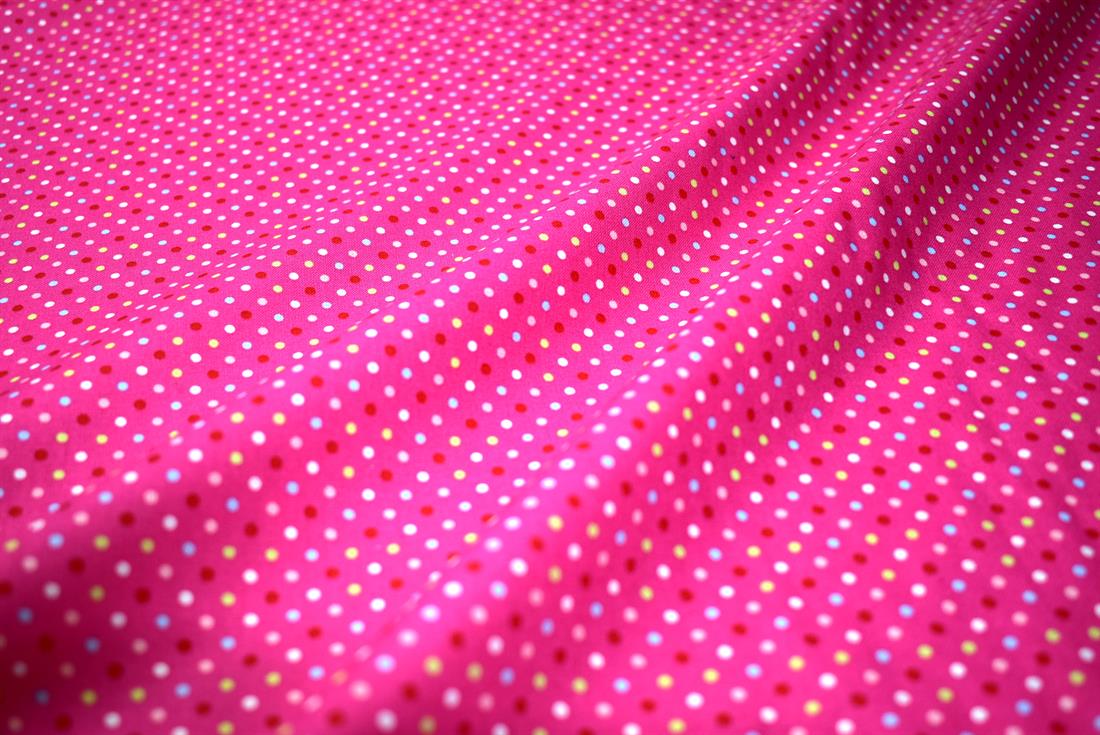 Contrast Spotty Cotton Poplin