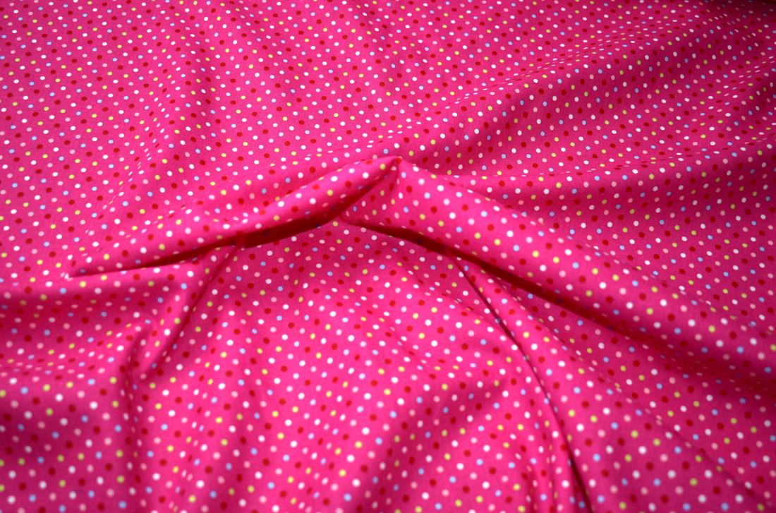 Contrast Spotty Cotton Poplin