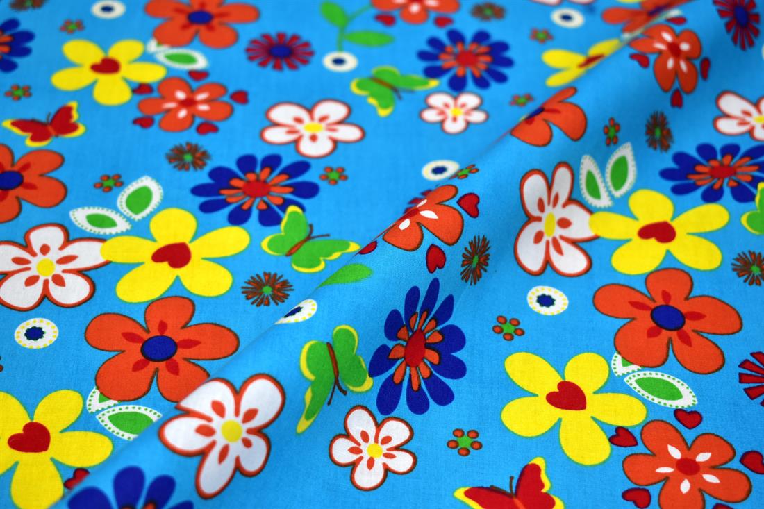 Printed Floral 100% Cotton Fabric