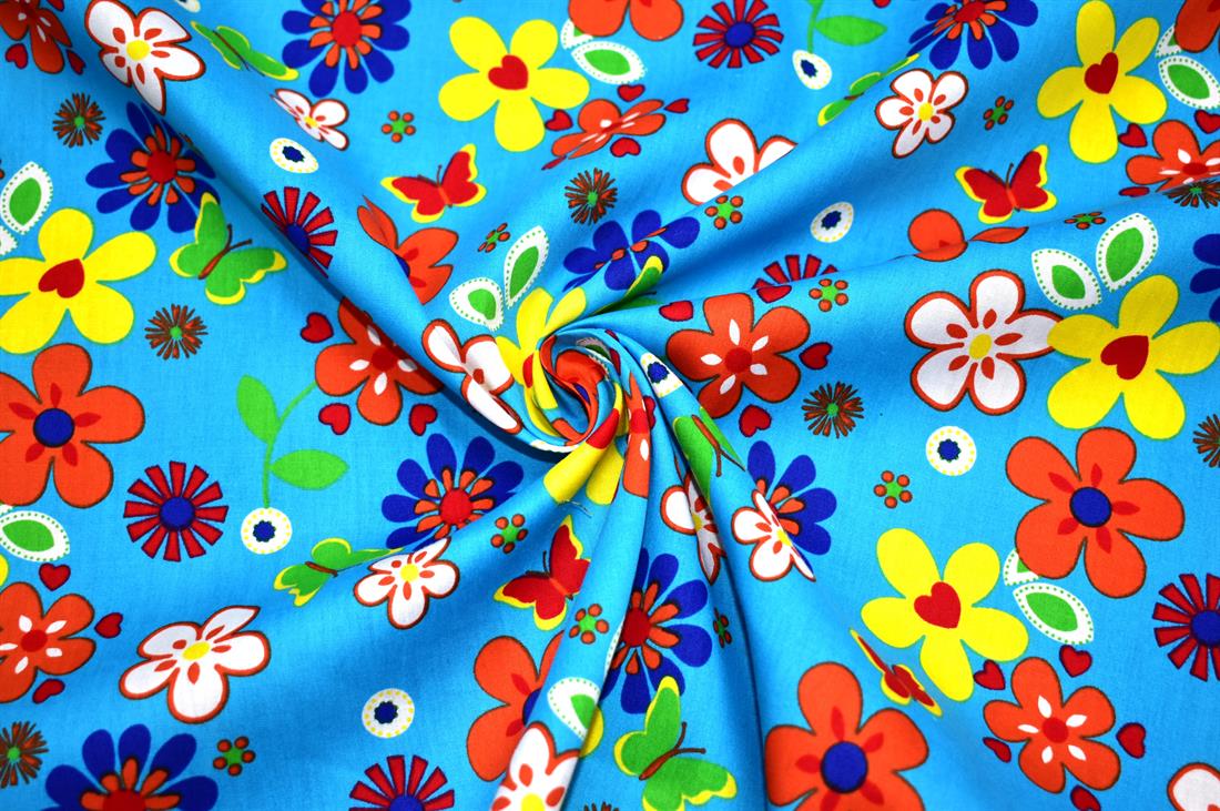 Printed Floral 100% Cotton Fabric
