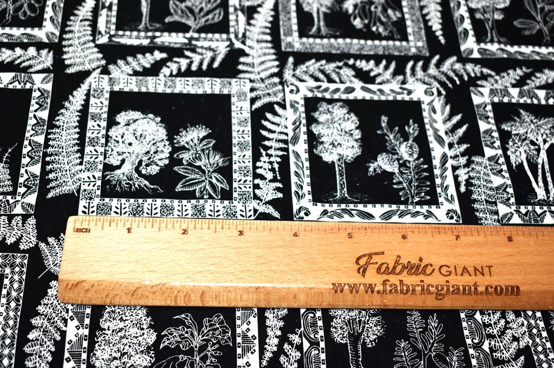 Black Printed 100% Cotton Fabric