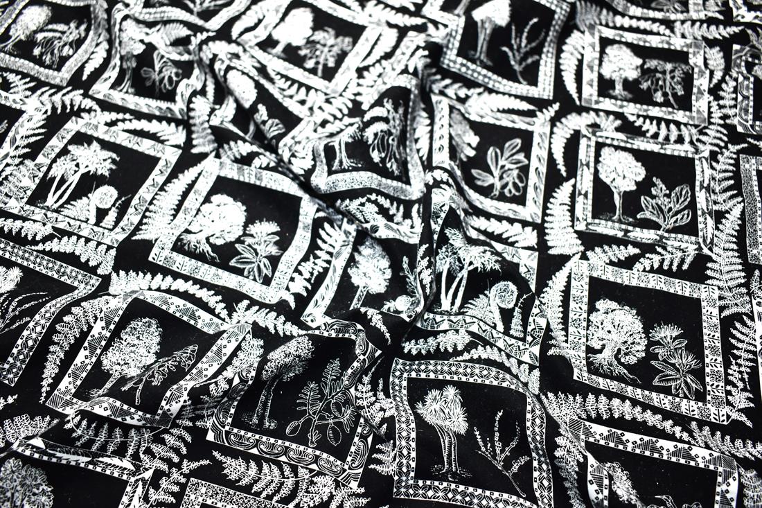 Black Printed 100% Cotton Fabric